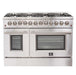 Forno 48-Inch Galiano Dual Fuel Range - Gas Cooktop with 240v Electric Oven - 8 Burners, Griddle, and Double Oven FFSGS6156-48 FORNO