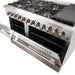 Forno 48-Inch Galiano Dual Fuel Range - Gas Cooktop with 240v Electric Oven - 8 Burners, Griddle, and Double Oven FFSGS6156-48 FORNO