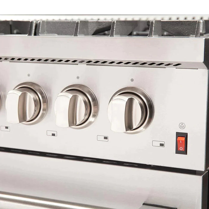 Forno 2-Piece Appliance Package - 48-Inch Dual Fuel Range  & 60-Inch Pro-Style Refrigerator in Stainless Steel FORNO