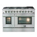 Forno 2-Piece Appliance Package - 48-Inch Gas Range  & 60-Inch Pro-Style Refrigerator in Stainless Steel FORNO