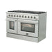 Forno 2-Piece Appliance Package - 48-Inch Gas Range  & 60-Inch Pro-Style Refrigerator in Stainless Steel FORNO