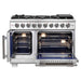FORNO 48-Inch Capriasca Dual Fuel Range with 8 Gas Burners, 160,000 BTUs & French Door Electric Oven in Stainless Steel - FFSGS6387-48 FORNO