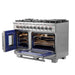 FORNO 48-Inch Capriasca Dual Fuel Range with 8 Gas Burners, 160,000 BTUs & French Door Electric Oven in Stainless Steel - FFSGS6387-48 FORNO