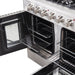 Forno 48-Inch Galiano Gas Range with 8 Gas Burners, 107,000 BTUs, & French Door Gas Oven in Stainless Steel FFSGS6444-48 FORNO