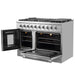 Forno 48-Inch Galiano Gas Range with 8 Gas Burners, 107,000 BTUs, & French Door Gas Oven in Stainless Steel FFSGS6444-48 FORNO