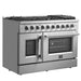 Forno 48-Inch Galiano Gas Range with 8 Gas Burners, 107,000 BTUs, & French Door Gas Oven in Stainless Steel FFSGS6444-48 FORNO