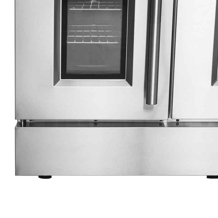 Forno 48-Inch Galiano Gas Range with 8 Gas Burners, 107,000 BTUs, & French Door Gas Oven in Stainless Steel FFSGS6444-48 FORNO
