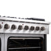 Forno 48-Inch Galiano Gas Range with 8 Gas Burners, 107,000 BTUs, & French Door Gas Oven in Stainless Steel FFSGS6444-48 FORNO