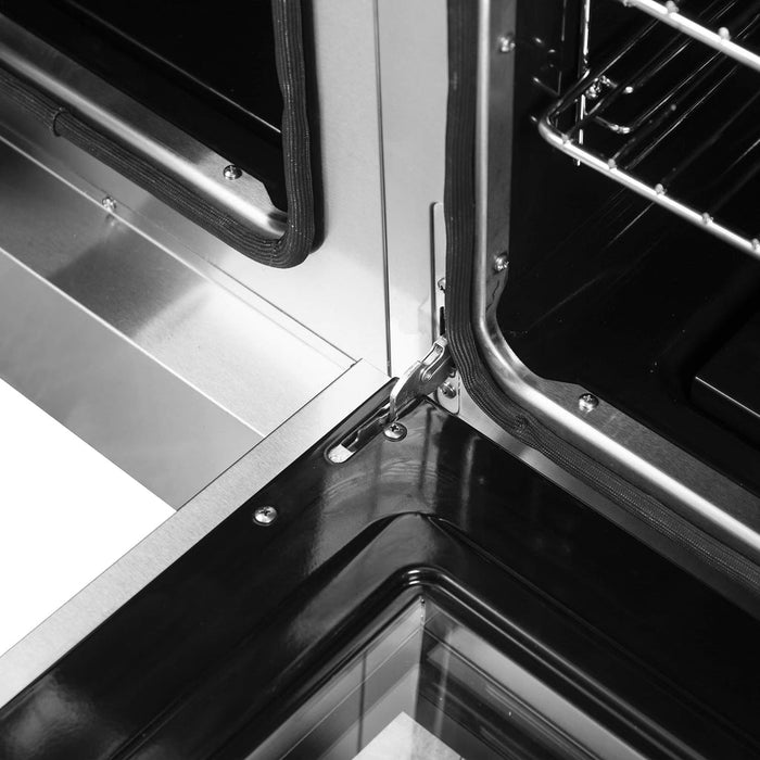 Forno 48-Inch Galiano Gas Range with 8 Gas Burners, 107,000 BTUs, & French Door Gas Oven in Stainless Steel FFSGS6444-48 FORNO