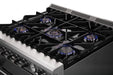 Forno 5-Piece Appliance Package - 30-Inch Gas Range, Refrigerator with Water Dispenser, Wall Mount Hood, Microwave Drawer, & 3-Rack Dishwasher in Stainless Steel FORNO