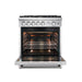 Forno 3-Piece Appliance Package - 30-Inch Gas Range, Refrigerator with Water Dispenser,& Wall Mount Hood in Stainless Steel FORNO