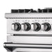 Forno 5-Piece Appliance Package - 30-Inch Gas Range, Refrigerator with Water Dispenser, Wall Mount Hood, Microwave Drawer, & 3-Rack Dishwasher in Stainless Steel FORNO