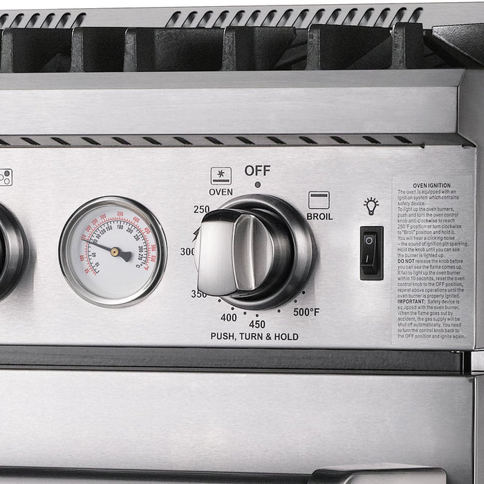 Forno 5-Piece Appliance Package - 30-Inch Gas Range, Refrigerator with Water Dispenser, Wall Mount Hood, Microwave Drawer, & 3-Rack Dishwasher in Stainless Steel FORNO
