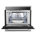 Forno 5-Piece Appliance Package - 30-Inch Dual Fuel Range with Air Fryer, Refrigerator with Water Dispenser, Wall Mount Hood with Backsplash, Microwave Oven, & 3-Rack Dishwasher in Stainless Steel FORNO