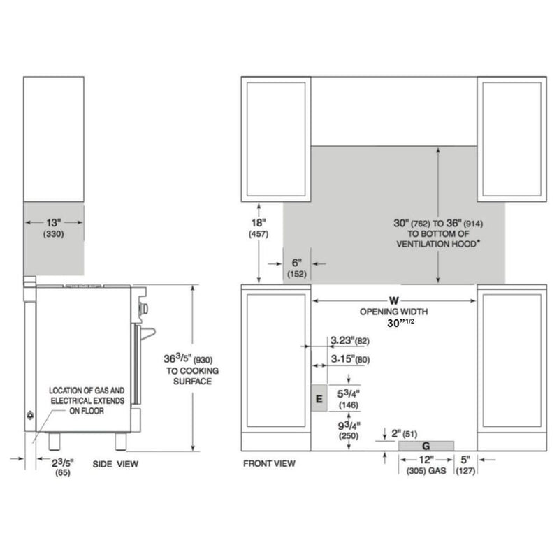 Forno 3-Piece Appliance Package - 30-Inch Gas Range, 36-Inch Refrigerator & Wall Mount Hood in Stainless Steel