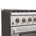 Forno 5-Piece Appliance Package - 36-Inch Dual Fuel Range, Refrigerator with Water Dispenser, Wall Mount Hood, Microwave Drawer, & 3-Rack Dishwasher in Stainless Steel FORNO