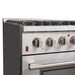 Forno 5-Piece Appliance Package - 36-Inch Dual Fuel Range, Refrigerator, Wall Mount Hood, Microwave Drawer, & 3-Rack Dishwasher in Stainless Steel FORNO