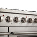 Forno 5-Piece Appliance Package - 48-Inch Gas Range, Refrigerator with Water Dispenser, Wall Mount Hood, Microwave Drawer, & 3-Rack Dishwasher in Stainless Steel FORNO
