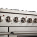 Forno 5-Piece Appliance Package - 48-Inch Gas Range, Refrigerator with Water Dispenser, Wall Mount Hood, Microwave Oven, & 3-Rack Dishwasher in Stainless Steel FORNO