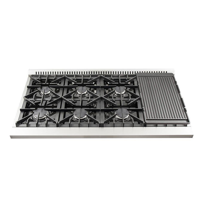Forno 2-Piece Appliance Package - 48-Inch Gas Range & Wall Mount Hood in Stainless Steel FORNO