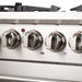 Forno 5-Piece Pro Appliance Package - 30-Inch Dual Fuel Range, Refrigerator, Wall Mount Hood, Microwave Oven, & 3-Rack Dishwasher in Stainless Steel FORNO