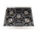 Forno 3-Piece Pro Appliance Package - 30-Inch Dual Fuel Range, Refrigerator, Wall Mount Hood in Stainless Steel FORNO