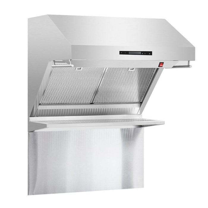Forno 5-Piece Pro Appliance Package - 30-Inch Gas Range, Refrigerator, Wall Mount Hood with Backsplash, Microwave Drawer, & 3-Rack Dishwasher in Stainless Steel FORNO