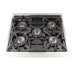 Forno 5-Piece Pro Appliance Package - 30-Inch Gas Range, 36-Inch Refrigerator Wall Mount Hood, Microwave Oven, & 3-Rack Dishwasher in Stainless Steel FORNO