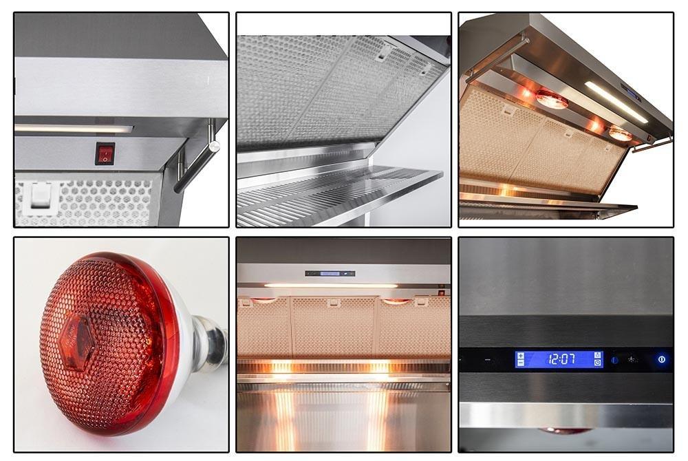 Forno 2-Piece Pro Appliance Package - 36-Inch Dual Fuel Range & Wall Mount Hood with Backsplash in Stainless Steel FORNO
