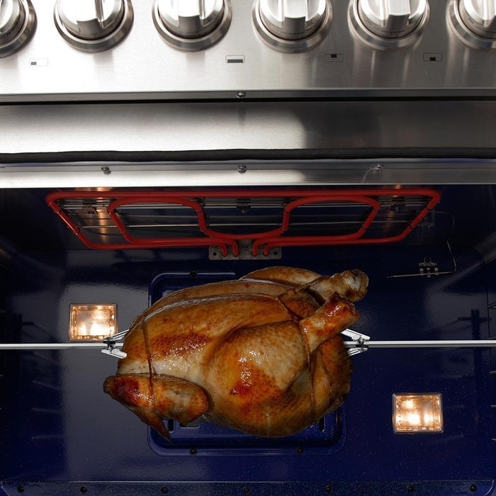 Forno 5-Piece Pro Appliance Package - 48-Inch Dual Fuel Range, Refrigerator, Wall Mount Hood, Microwave Drawer, & 3-Rack Dishwasher in Stainless Steel FORNO