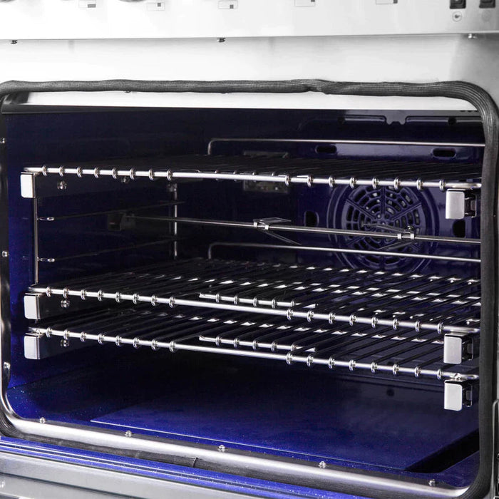 FORNO 60-Inch Capriasca Dual Fuel Range with 240v Electric Oven - 10 Sealed Burners and 200,000 BTUs - FFSGS6187-60 FORNO
