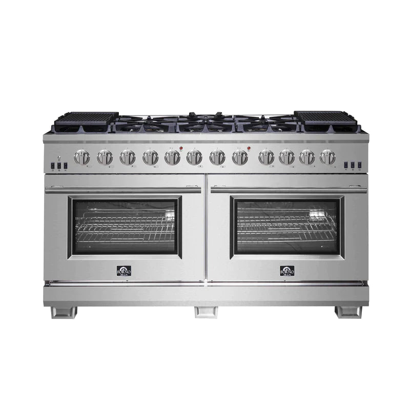 FORNO 60-Inch Capriasca Gas Range with 10 Burners and 200,000 BTUs - FFSGS6260-60