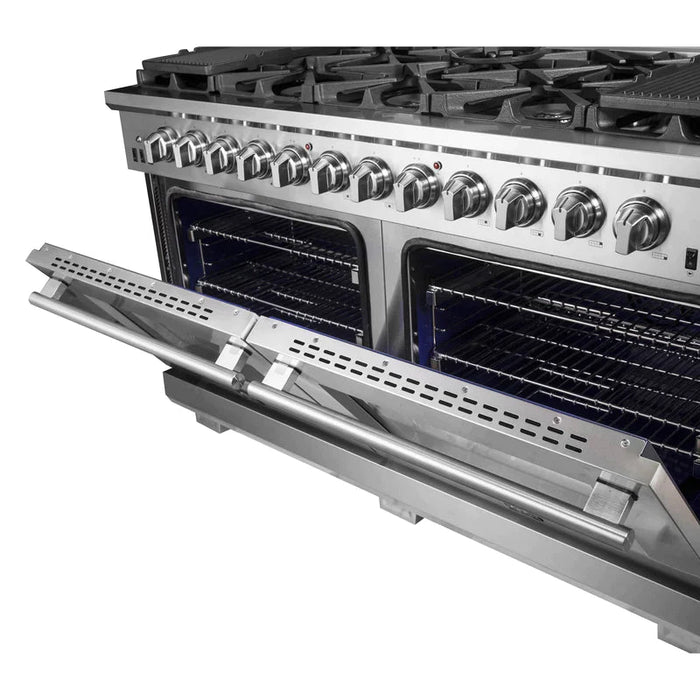 FORNO 60-Inch Capriasca Gas Range with 10 Burners and 200,000 BTUs - FFSGS6260-60 FORNO