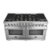 FORNO 60-Inch Capriasca Gas Range with 10 Burners and 200,000 BTUs - FFSGS6260-60 FORNO
