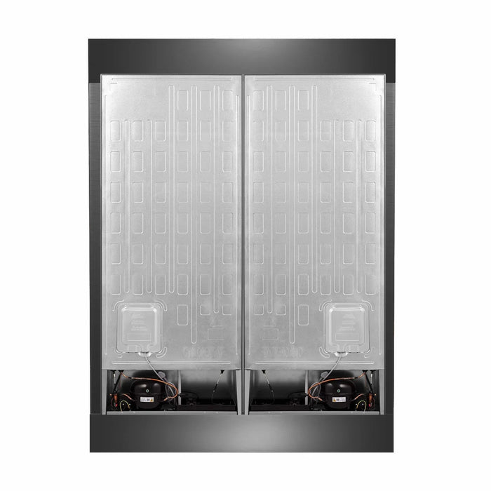 FORNO 60-Inch Maderno 2-Piece Convertible Built-In Refrigerator/Freezer with Decorative Grill Trim, 27.2 cu.ft. - FFFFD1722-60S FORNO