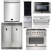 Forno Appliace Package - 36 Inch Dual Fuel Range, Wall Mount Range Hood, Refrigerator, Microwave Drawer, Dishwasher, AP-FFSGS6156-36-8 FORNO