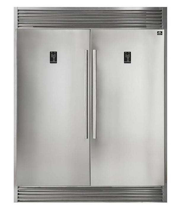 Forno Appliance Package - 36 Inch Dual Fuel Range, Range Hood, 60 Inch Refrigerator, FRHWM-FFSGS6156-36 FORNO
