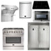 Forno Appliance Package - 36 Inch Dual Fuel Range, Range Hood, Refrigerator, Microwave Drawer, Dishwasher, Cooktop, FCTIN-FFSGS6156-36 FORNO