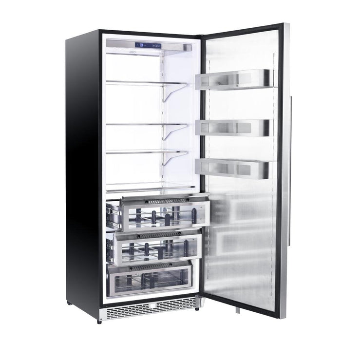 Forno Appliance Package - 36 Inch Dual Fuel Range, Refrigerator, FFRBI-FFSGS6156-36 FORNO
