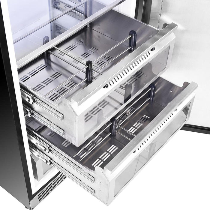 Forno Appliance Package - 36 Inch Dual Fuel Range, Refrigerator, FFRBI-FFSGS6156-36 FORNO