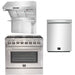 Forno Appliance Package - 36 Inch Dual Fuel Range, Wall Mount Range Hood, Dishwasher, FDWB-FFSGS6156-36 FORNO