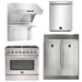 Forno Appliance Package - 36 Inch Gas Range, 60 Inch Refrigerator, Range Hood, Dishwasher, FRHWM-FFSGS6244-36 FORNO
