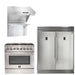 Forno Appliance Package - 36 Inch Gas Range, Range Hood, 60 Inch Refrigerator, 5029-FFSGS6244-36 FORNO