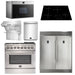 Forno Appliance Package - 36 Inch Gas Range, Range Hood, Refrigerator, Microwave Drawer, Dishwasher, Cook Top, FCTIN-FFSGS6244-36 FORNO