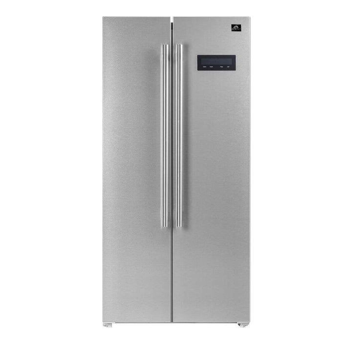 Forno Appliance Package - 36 Inch Gas Range, Wall Mount Range Hood, 33" Built-In Refrigerator, FFRBI-FFSGS6244-36 FORNO
