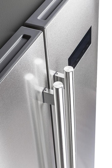 Forno Appliance Package - 36 Inch Gas Range, Wall Mount Range Hood, 33" Built-In Refrigerator, FFRBI-FFSGS6244-36 FORNO