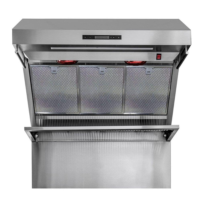 Forno Appliance Package - 36 Inch Gas Range, Wall Mount Range Hood, 33" Built-In Refrigerator, FFRBI-FFSGS6244-36 FORNO