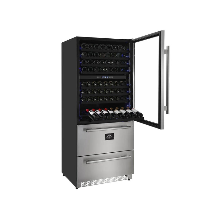 Forno Appliance Package - 36 Inch Gas Range, Wall Mount Range Hood, Microwave Drawer, Dishwasher, FWCDR-FRHWM5029-36 FORNO