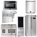 Forno Appliance Package - 48 Inch Dual Fuel Range, Range Hood, Built-In Refrigerator, Microwave Drawer, Dishwasher, Wine Cooler, 33SB-FFSGS6156-48 FORNO