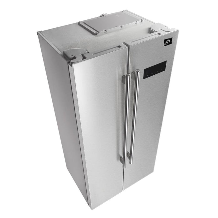 Forno Appliance Package - 48 Inch Dual Fuel Range, Range Hood, Built-In Refrigerator, Microwave Drawer, Dishwasher, Wine Cooler, 33SB-FFSGS6156-48 FORNO